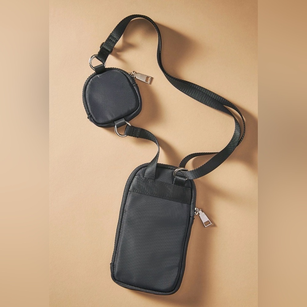 Anthropologie Pretty Simple Nessa Crossbody Phone Bag. New W/O tags. Black. - Picture 2 of 8